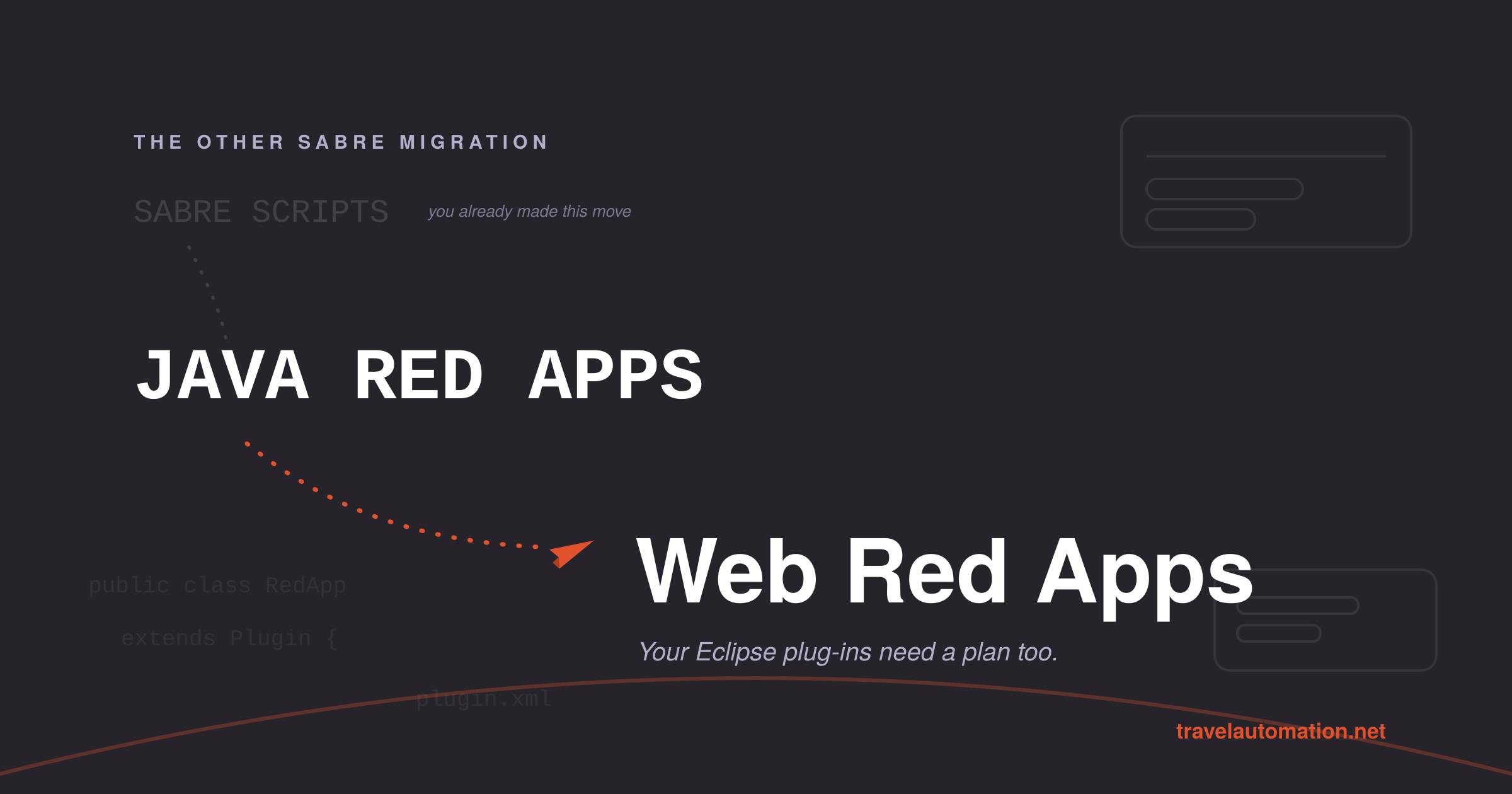 java-red-apps-featured Java Red Apps migrating to Web Red Apps, with Sabre Scripts shown as an earlier completed migration
